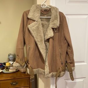 Topshop faux shearling jacket